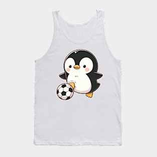 penguin as soccer player with soccer Tank Top